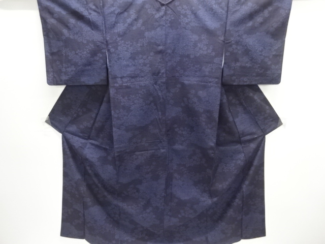 JAPANESE KIMONO / MAWATA YUKI TSUMUGI / WOVEN FLOWER & PLANT 